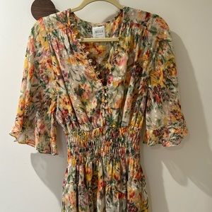 Beautiful watercolor Anthropology dress